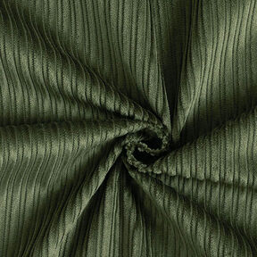 Velluto a coste fantasia largo e stretto – verde oliva, 