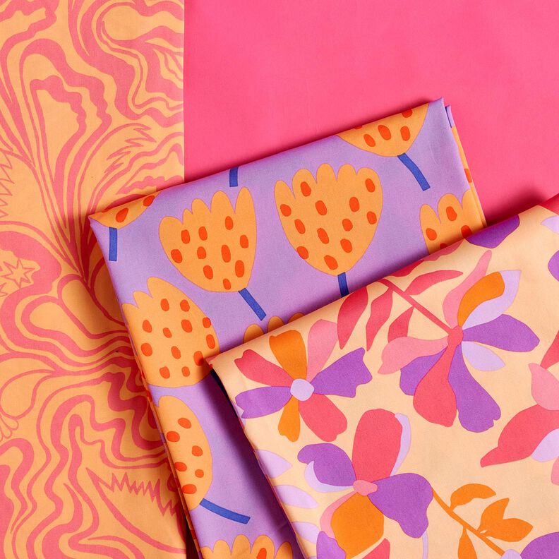 Satin di cotone Cloverdale | Nerida Hansen – albicocca/pink,  image number 5