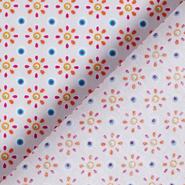 popeline di cotone, piccoli fiori stile etnico – grigio nebbia, image number 4