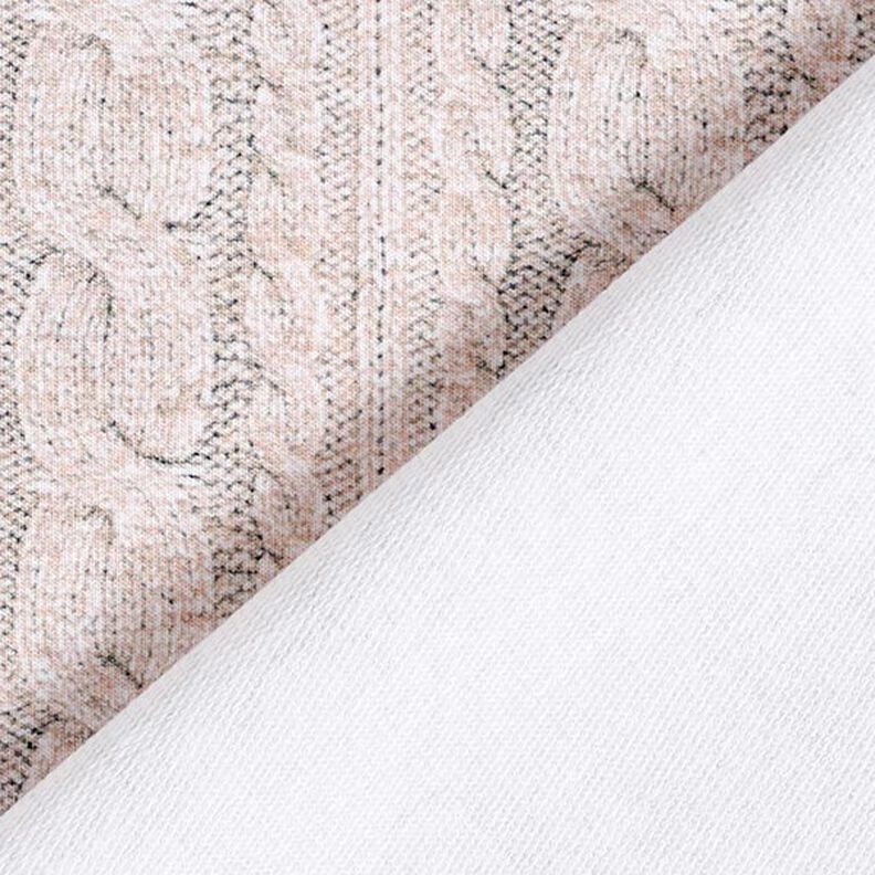 French terry, felpa estiva Stampa a trecce – beige chiaro, image number 4
