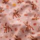 jersey di cotone Cervi nel prato  – rosa antico chiaro,  thumbnail number 2