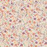 tessuto in cotone cretonne Fiorellini sparsi – rosso merlot/bianco,  thumbnail number 1