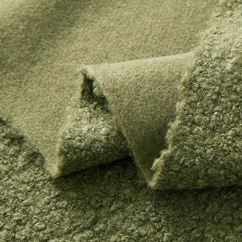 maglia bouclé follata – verde oliva,  image number 3