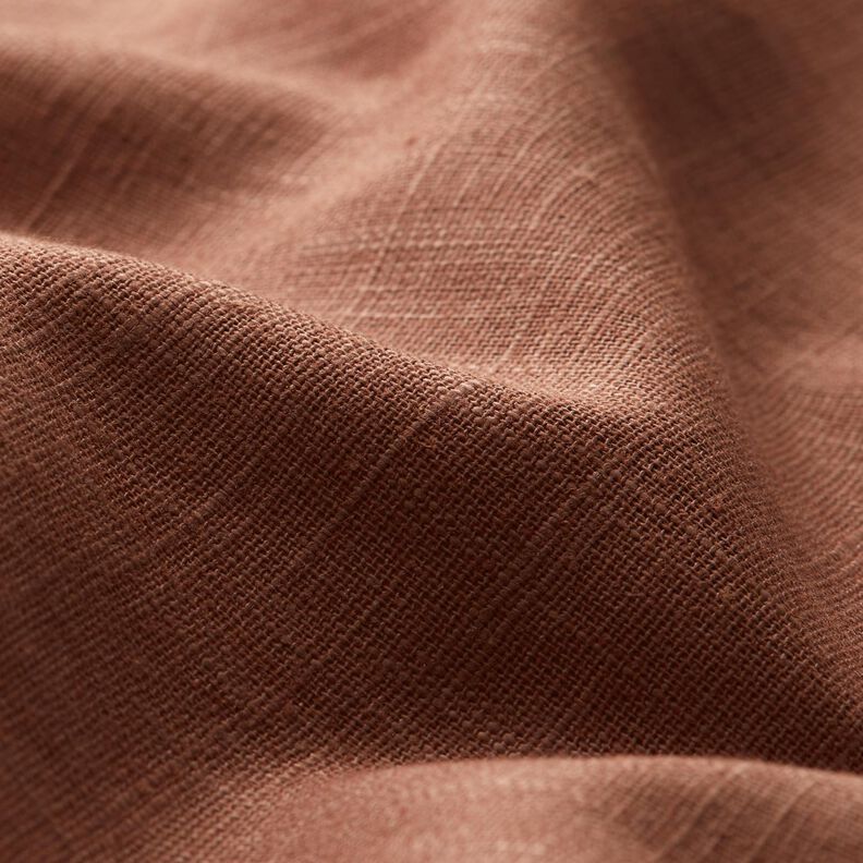 Tessuto di lino misto Ramie medio – marrone,  image number 2