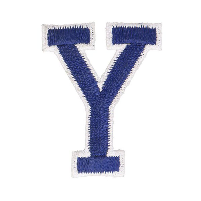 applicazione, lettera Y [ altezza: 4,6 cm ] – blu marino,  image number 1