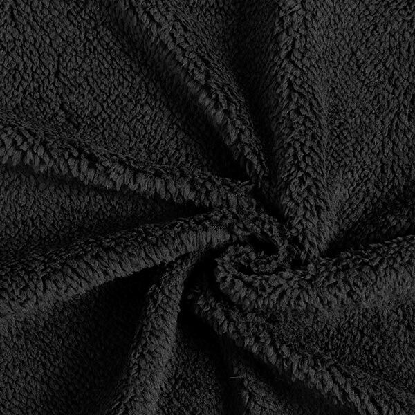 ecopelliccia tessuto teddy bear – nero,  image number 1