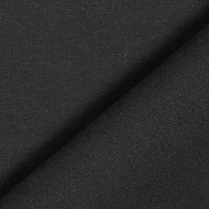 French terry leggero tinta unita – nero,  image number 5