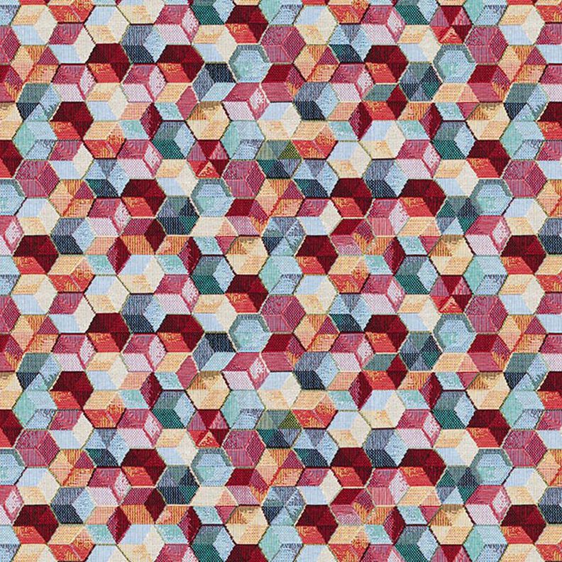 tessuto arredo gobelin esagoni colorati,  image number 1