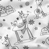 popeline di cotone Tessuto da colorare Natale – bianco/nero,  thumbnail number 2