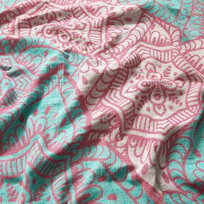 Asciugamano da spiaggia Hamam con decorazioni jacquard – menta piperita/porpora, 