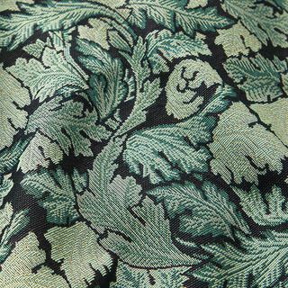 tessuto arredo gobelin motivo di foglie barocco – verde scuro/canna palustre, 