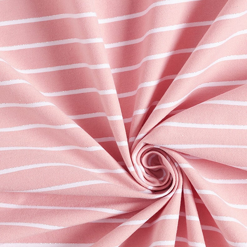 viscosa stretch con righe glitter – rosa/bianco,  image number 3