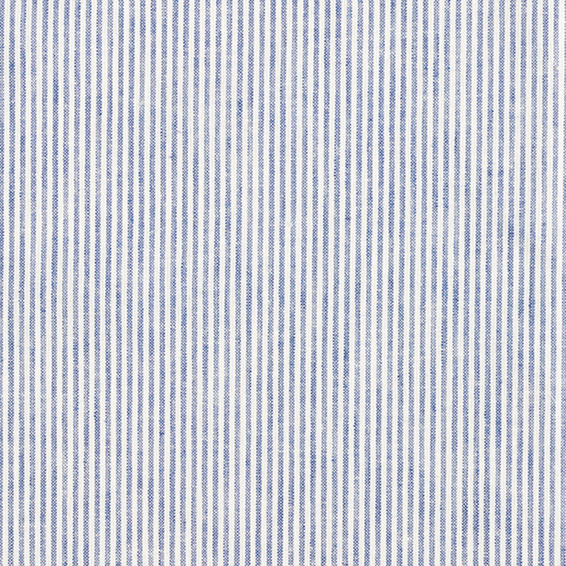 misto cotone-lino righe sottili – colore blu jeans/bianco lana,  image number 1