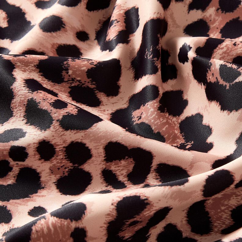 tessuto per costumi da bagno Stampa leopardata – rame/nero,  image number 2