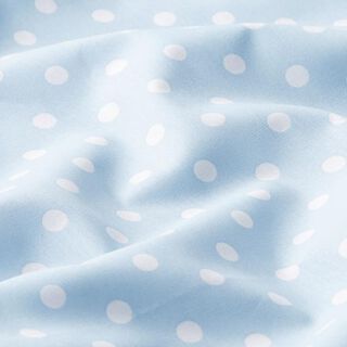 popeline di cotone grandi pois – azzurro/bianco, 