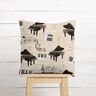 tessuto arredo mezzo panama pianoforte a coda e note – naturale/nero,  thumbnail number 5