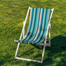 Outdoor Tessuto per sedia a sdraio Righe longitudinali 44 cm – mandorla/petrolio,  thumbnail number 4