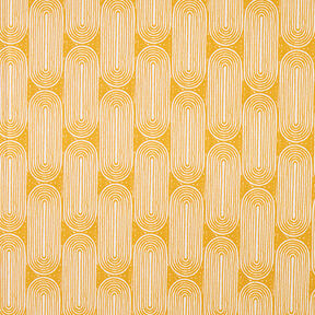 tessuto arredo mezzo panama Archi – giallo curry/naturale, 
