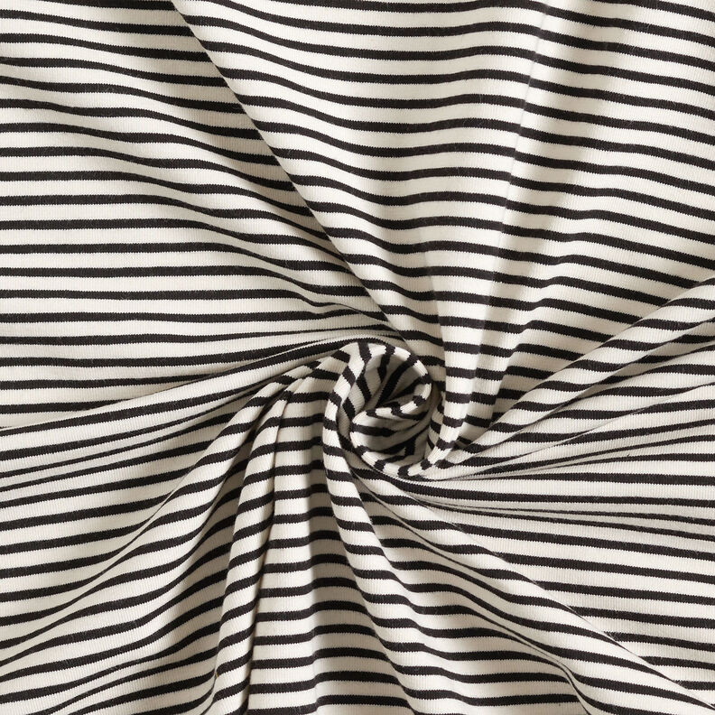 jersey di cotone Righe sottili – crema/nero | Resto 90cm, image number 3