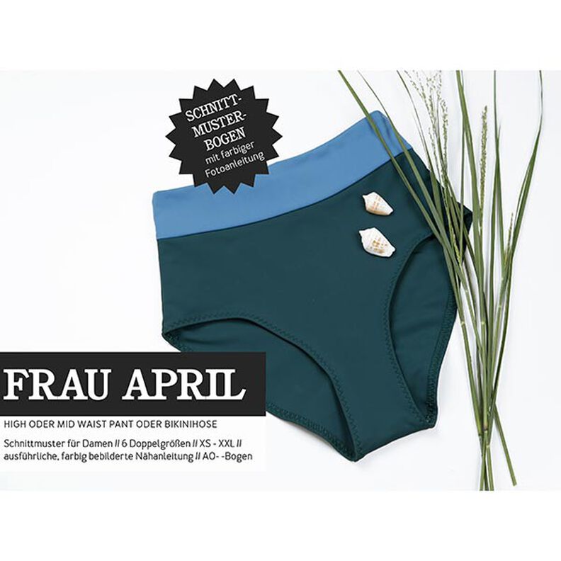 FRAU APRIL - slip bikini e culotte a vita alta e media, Studio Schnittreif  | XS -  XXL,  image number 1