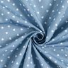 Popeline di cotone biologico con cuori sparsi – blu jeans chiaro,  thumbnail number 3