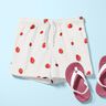 GOTS jersey di cotone Fragole all'acquerello stampa digitale – avorio,  thumbnail number 6