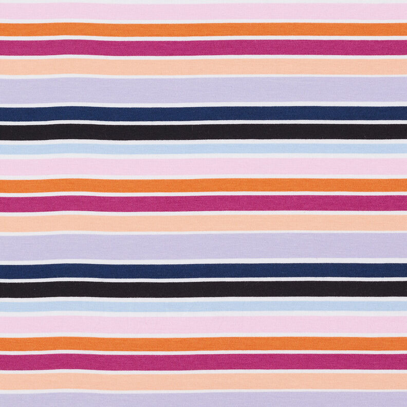 jersey di cotone Righe colorate | by Poppy uva/albicocca, image number 1