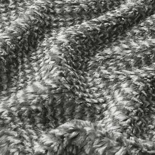Pelliccia sintetica effetto maglia grossa – grigio, 