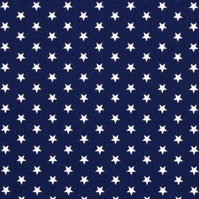 popeline di cotone stelle medio-grandi – blu marino/bianco, 