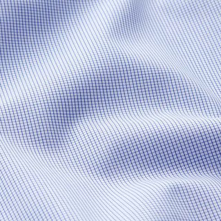 tessuto per camicie, quadri mini – bianco/blu marino, 