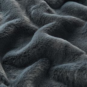 pelliccia sintetica di alta qualità monocromatica – grigio blu, 