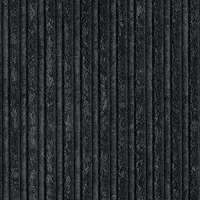 Velluto a coste con retro in pelliccia sintetica – nero, 