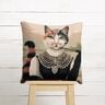 taglio di tessuto gobelin gatto elegante – beige scuro/nero,  thumbnail number 6