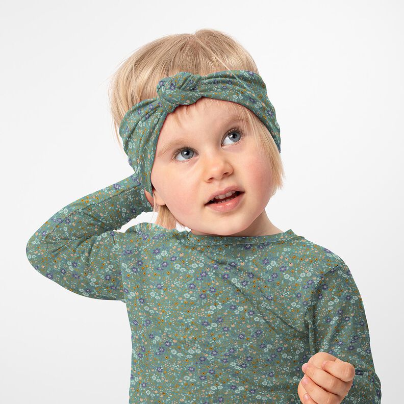 jersey di cotone Prato di fiori di bosco stampa digitale – canna palustre,  image number 5