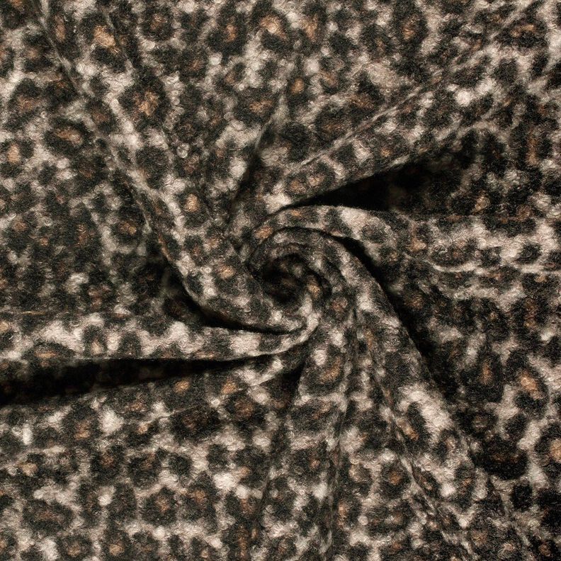 Maglia Bouclé Leopardata – nero/marrone capriolo, image number 3