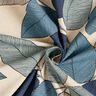 tessuto arredo mezzo panama grandi foglie – blu/naturale,  thumbnail number 3