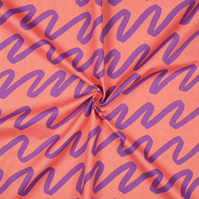 popeline di cotone Making Waves | Nerida Hansen – corallo,  image number 3