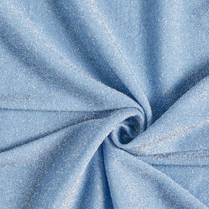 tessuto jersey fili glitter glamour – azzurro,  image number 1