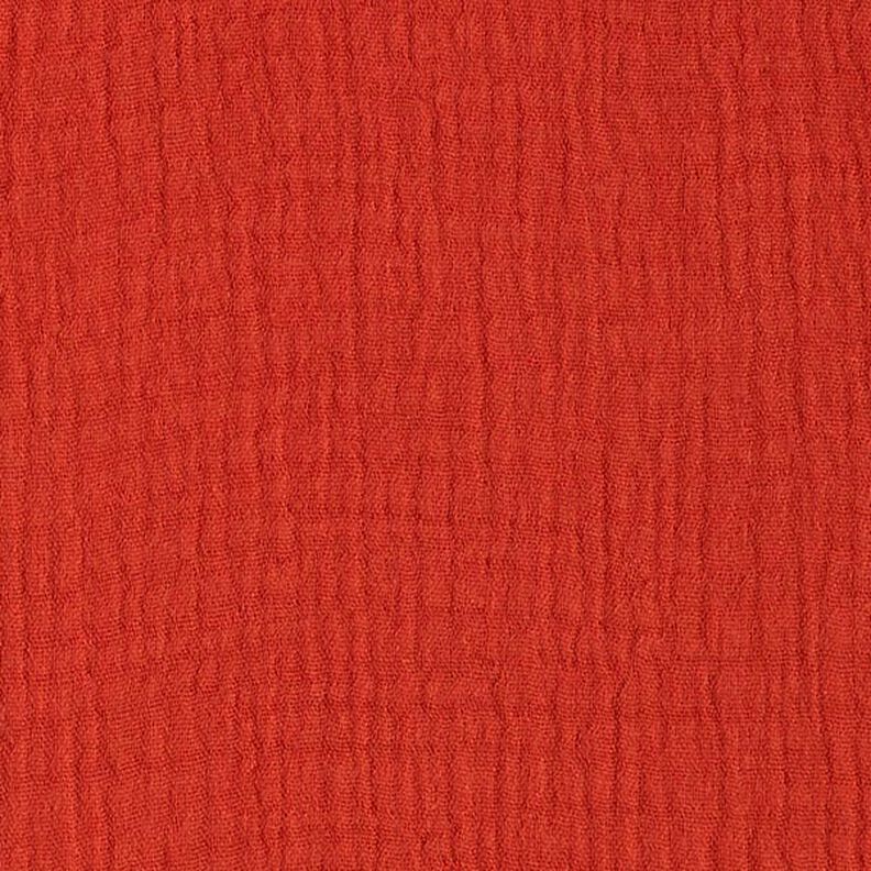 GOTS Mussola di cotone a tre strati – terracotta,  image number 4