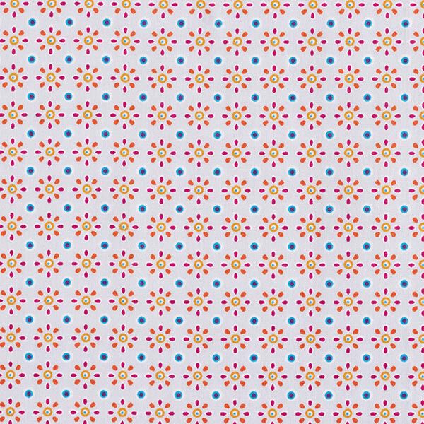popeline di cotone, piccoli fiori stile etnico – grigio nebbia, image number 1