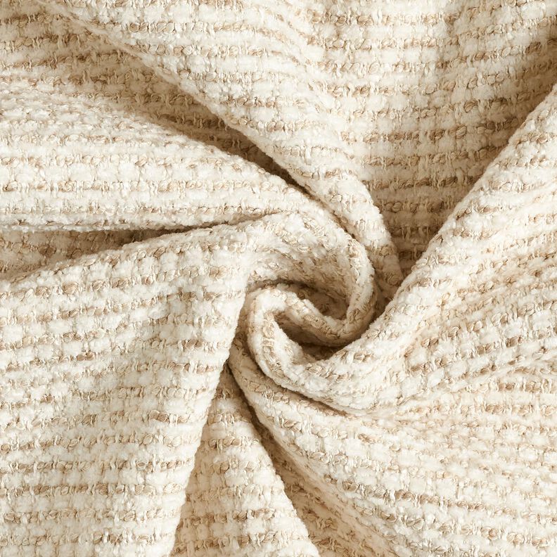 tessuto da tappezzeria Aspetto bouclé colorato – beige chiaro/anacardo, image number 1