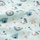 popeline di cotone animali in festa – azzurro,  thumbnail number 2