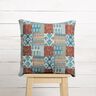 tessuto in cotone cretonne Patchwork floreale – blu,  thumbnail number 7