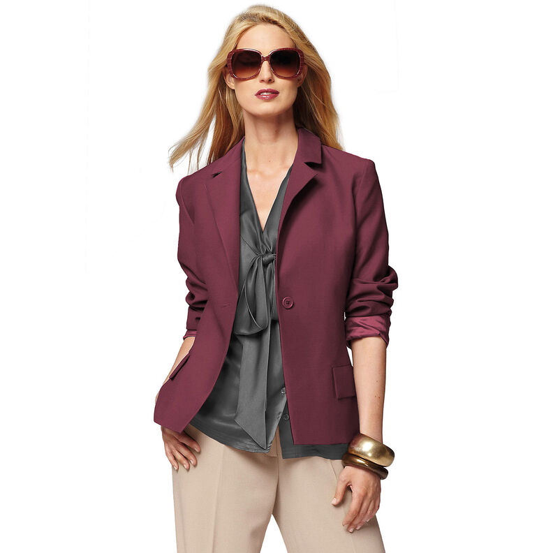 tessuto spinato in cotone stretch – rosso merlot, image number 5