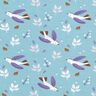jersey di cotone Uccellini – blu colomba,  thumbnail number 1