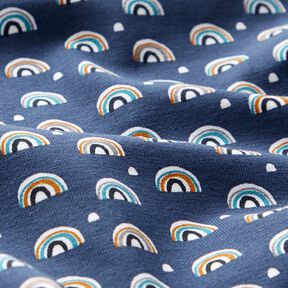 jersey di cotone Piccoli arcobaleni – indaco, 