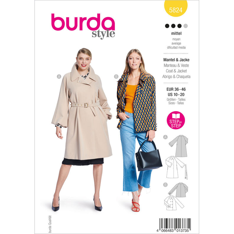 Giacca / Cappotto | Burda 5824 | 36-46,  image number 1