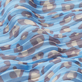Motivo leopardato plissettato – azzurro | Resto 100cm, 