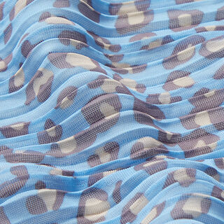 Motivo leopardato plissettato – azzurro, 
