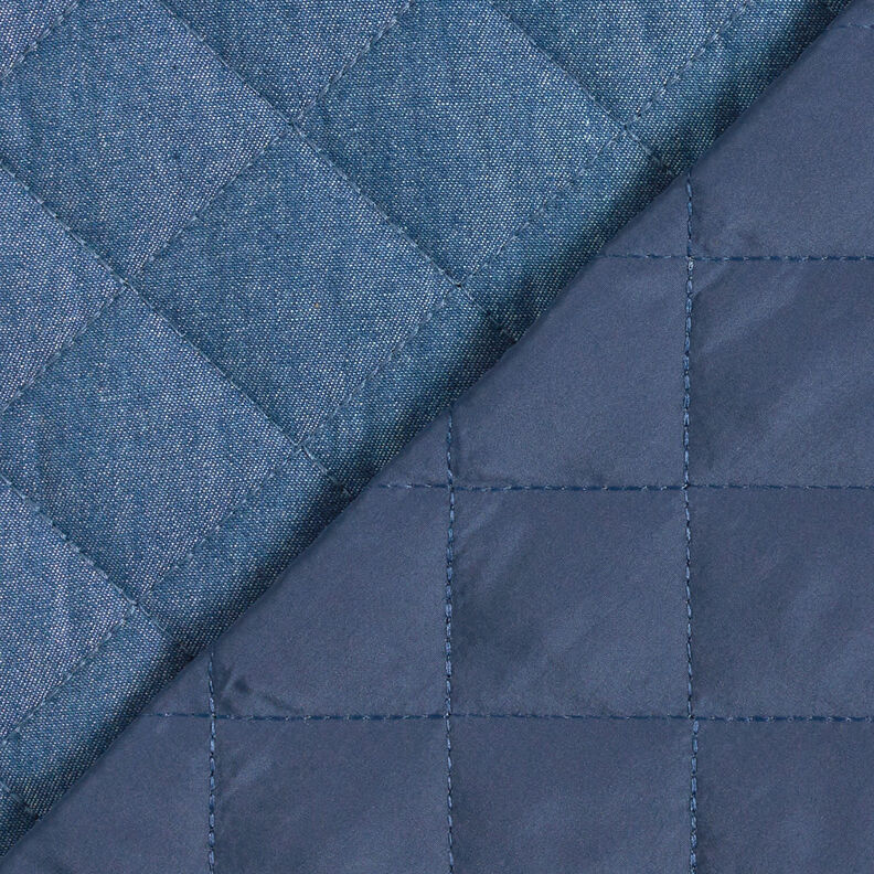 Tessuto Chambray trapuntato in tinta unita – colore blu jeans,  image number 6